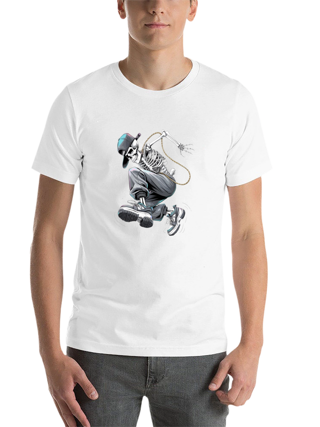 Skateboarding Skeleton Graphic Tee