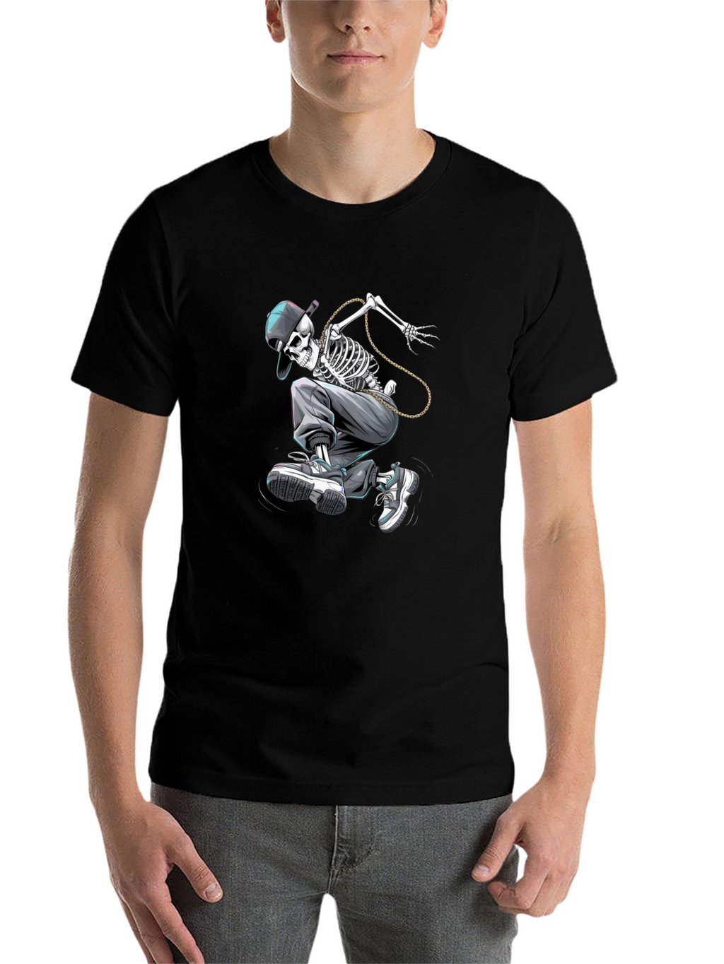 Skateboarding Skeleton Graphic Tee