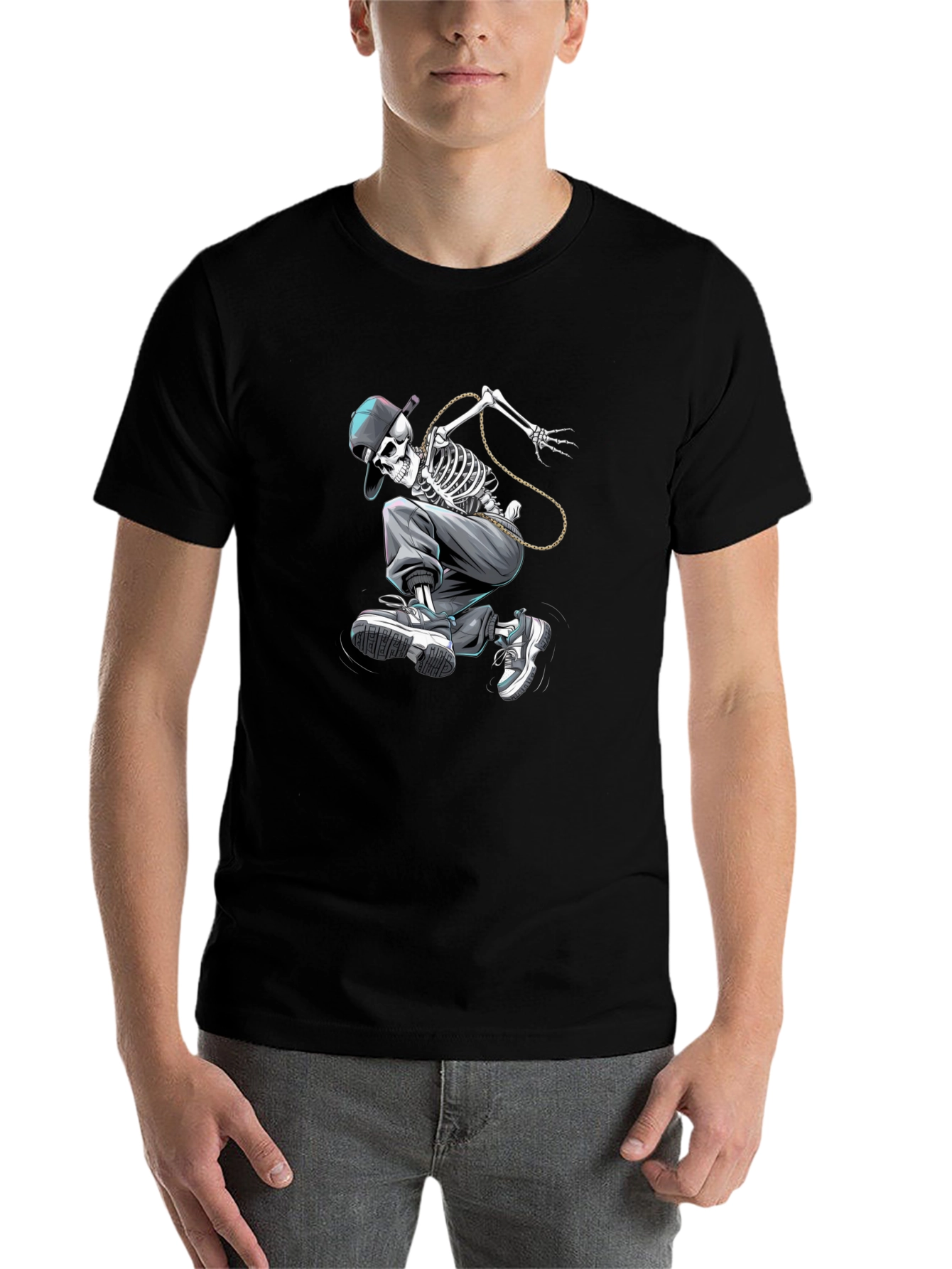 Skateboarding Skeleton Graphic Tee