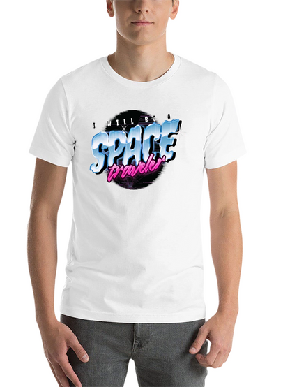 Retro Space Traveler Black T-Shirt