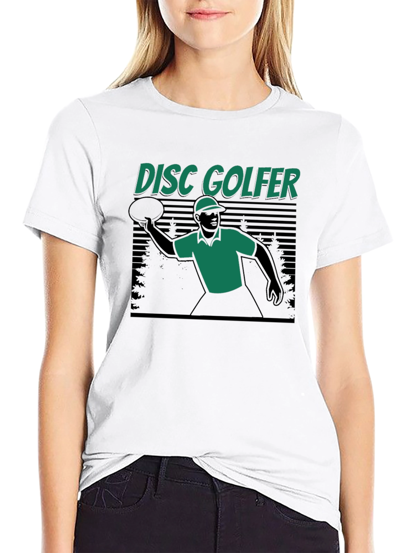 Disc Golfer Graphic Tee - Sporty Casual Style