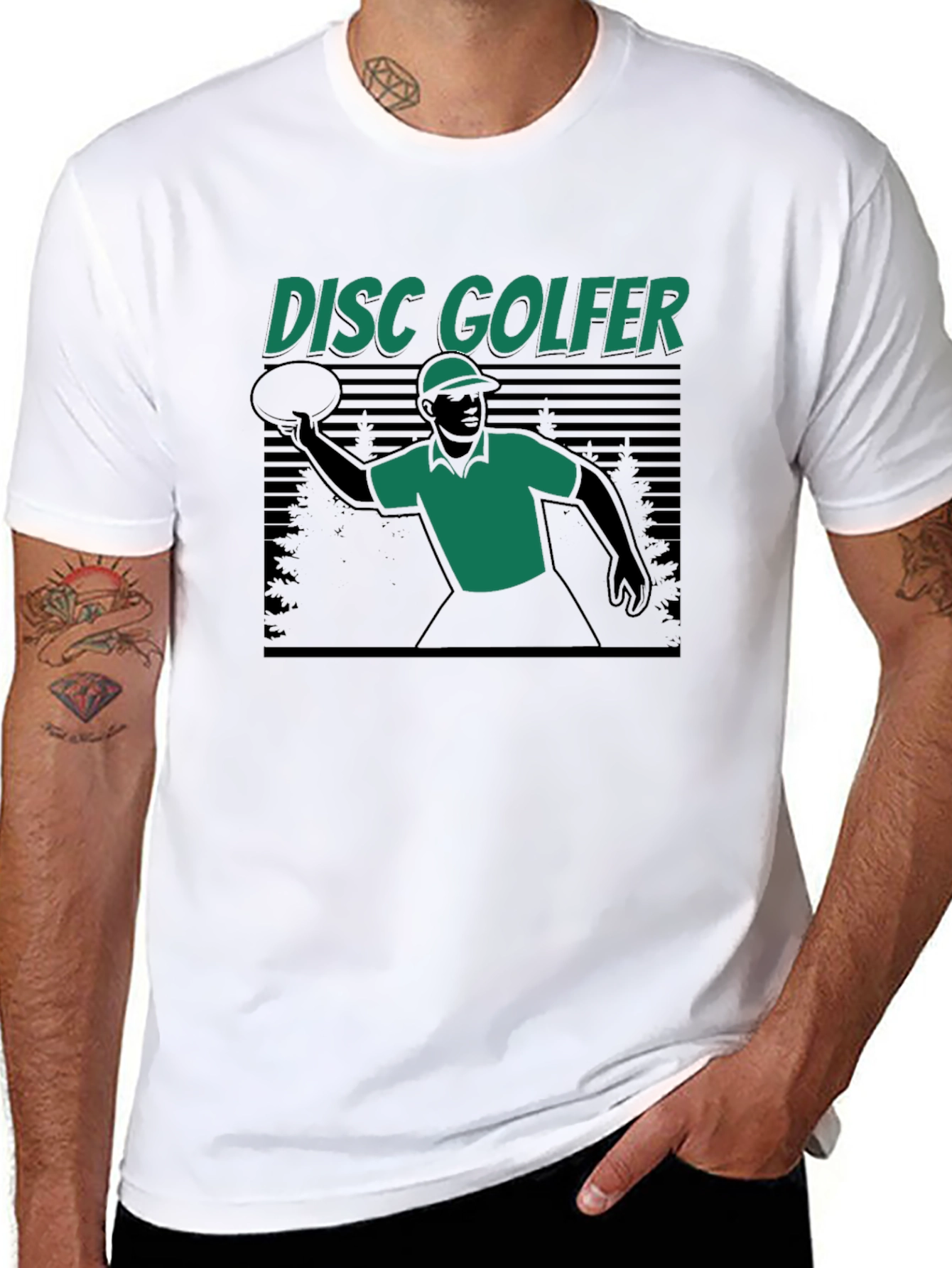 Disc Golfer Graphic Tee - Sporty Casual Style
