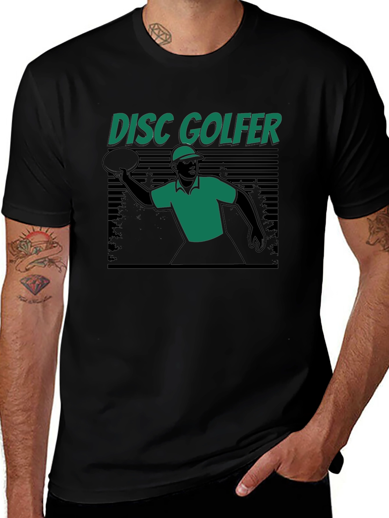 Disc Golfer Graphic Tee - Sporty Casual Style