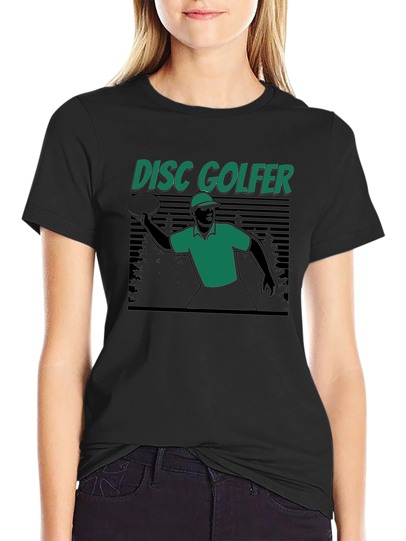 Disc Golfer Graphic Tee - Sporty Casual Style