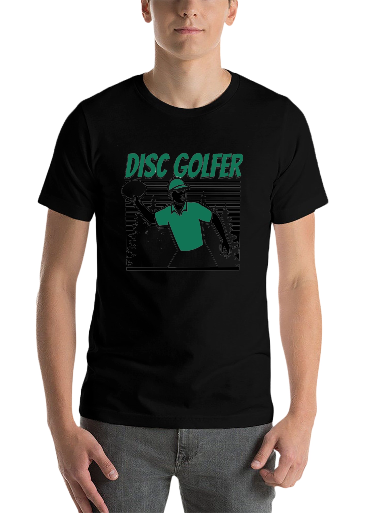 Disc Golfer Graphic Tee - Sporty Casual Style
