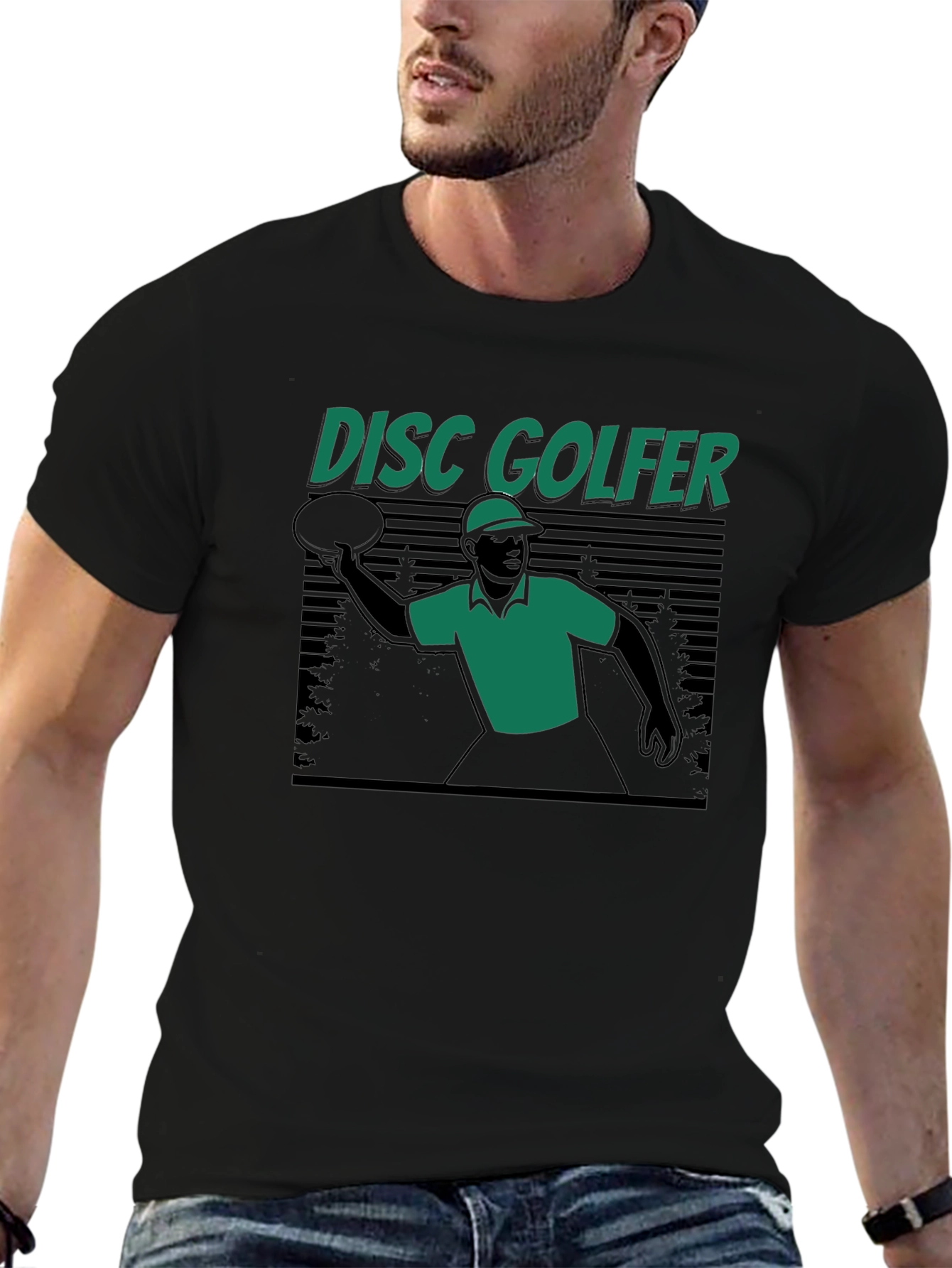 Disc Golfer Graphic Tee - Sporty Casual Style