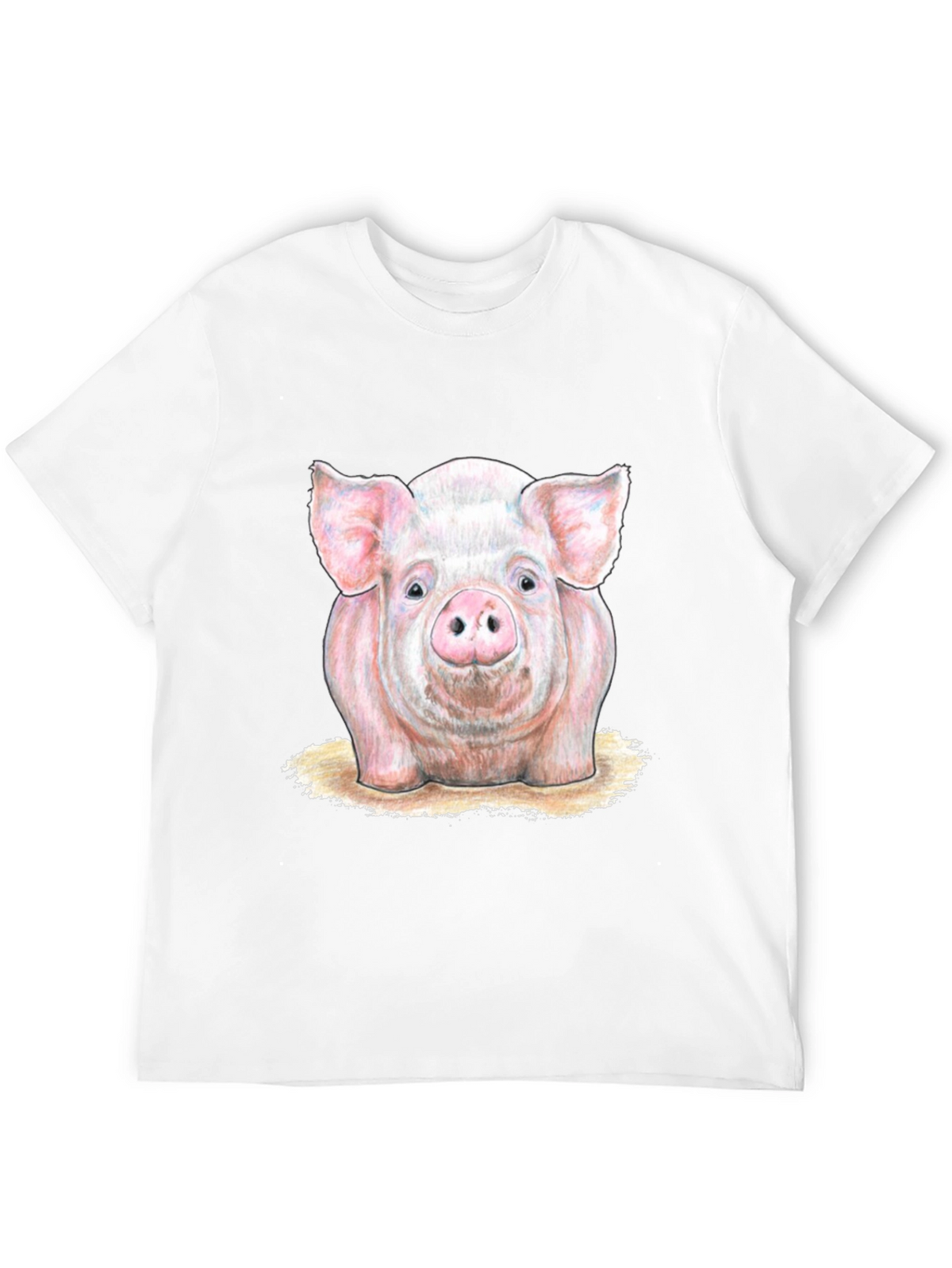 Pig Graphic Tee - Farm Animal Print T-Shirt