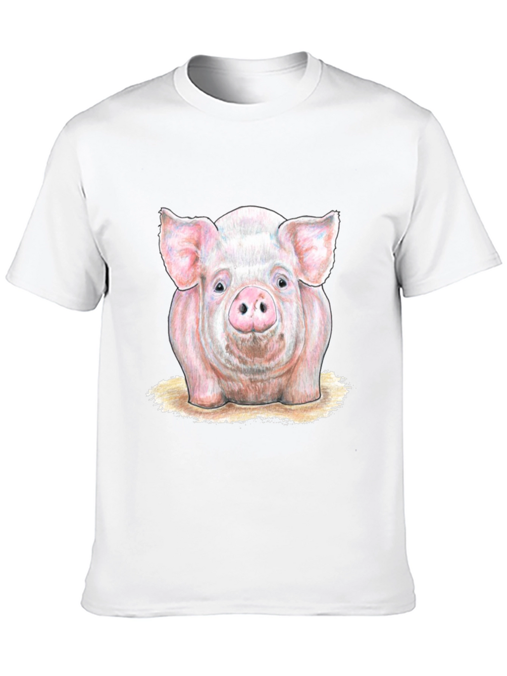 Pig Graphic Tee - Farm Animal Print T-Shirt