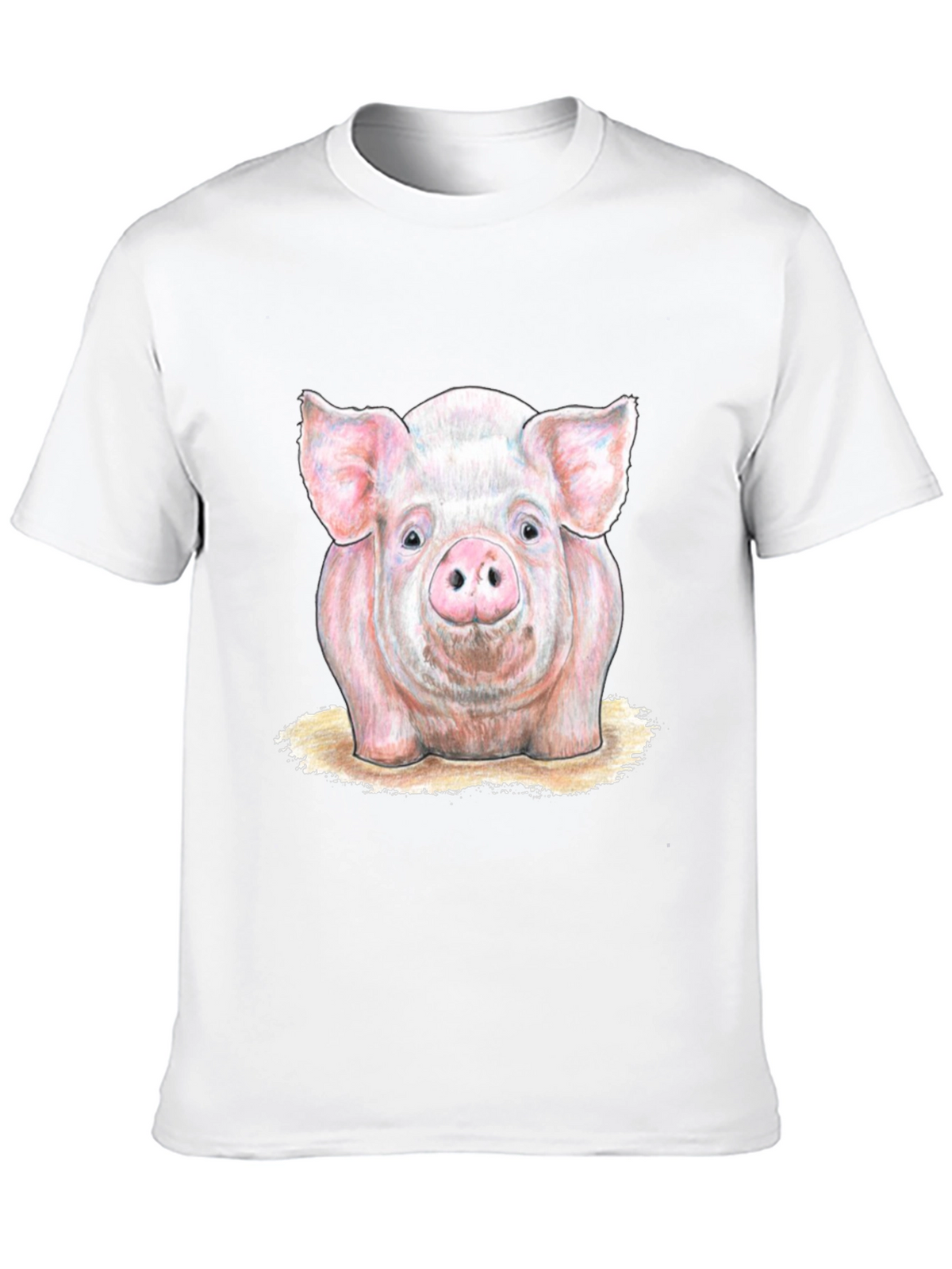 Pig Graphic Tee - Farm Animal Print T-Shirt
