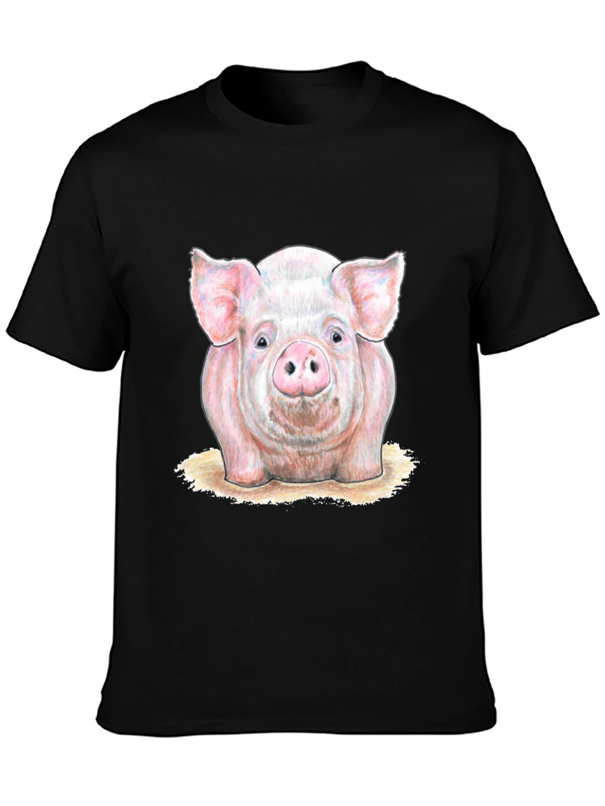Pig Graphic Tee - Farm Animal Print T-Shirt