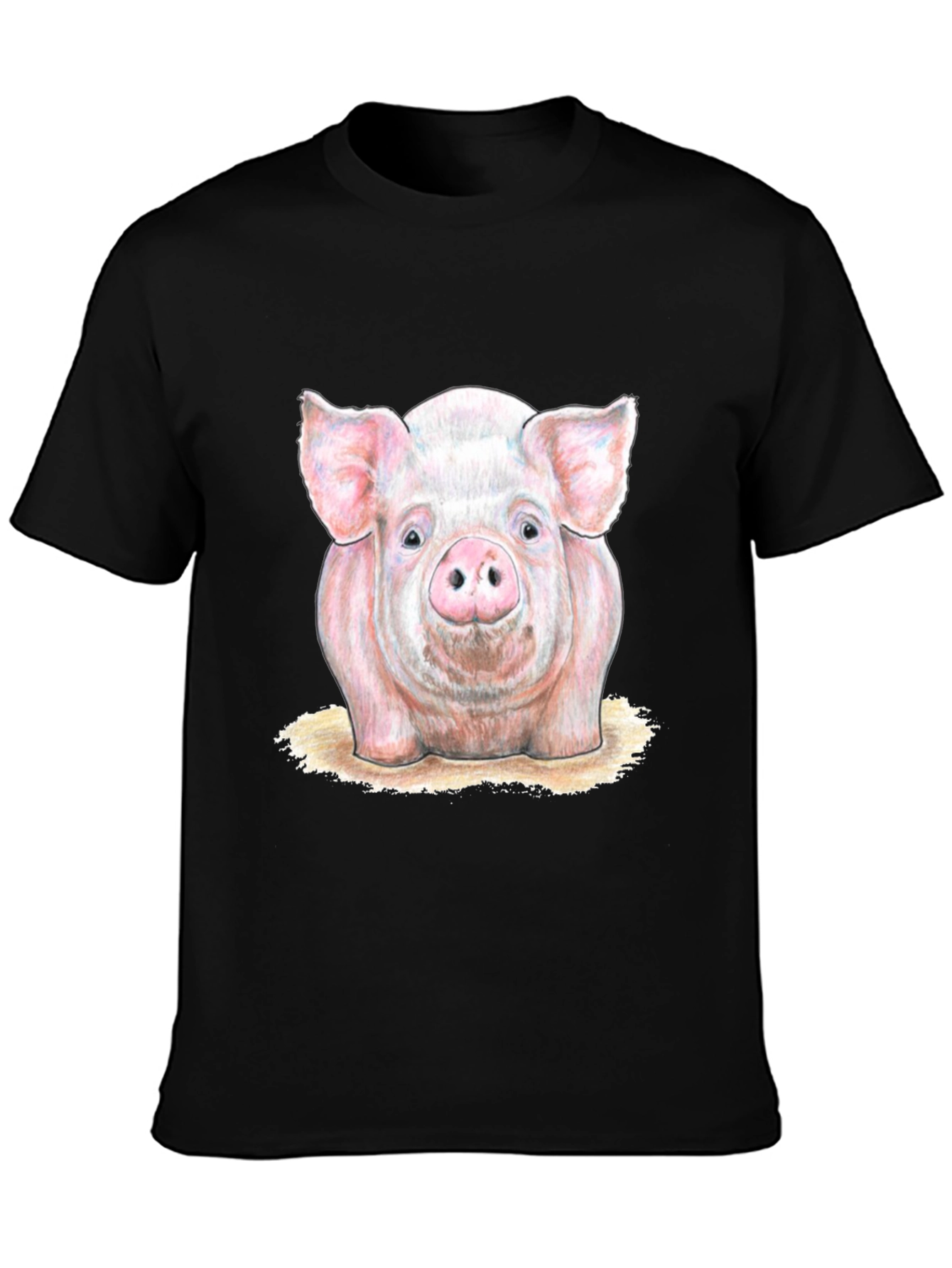 Pig Graphic Tee - Farm Animal Print T-Shirt