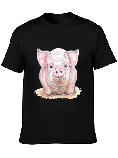 Pig Graphic Tee - Farm Animal Print T-Shirt