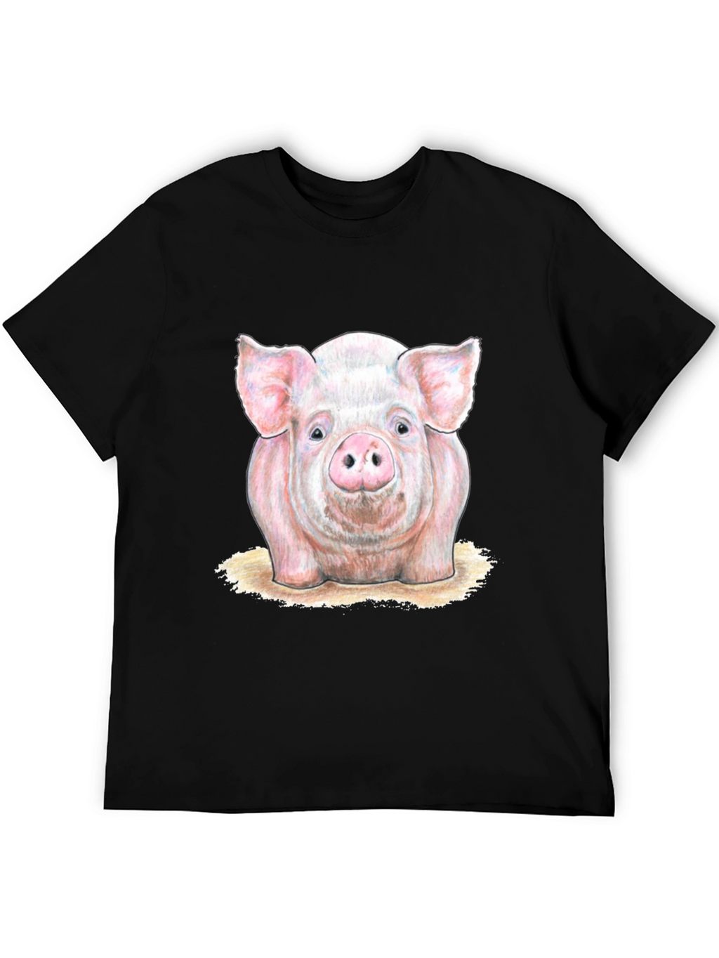 Pig Graphic Tee - Farm Animal Print T-Shirt