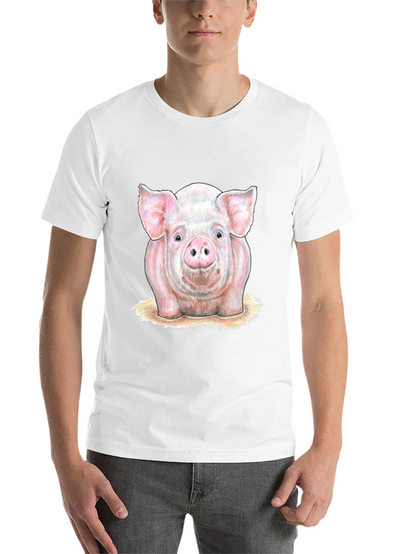Pig Graphic Tee - Farm Animal Print T-Shirt