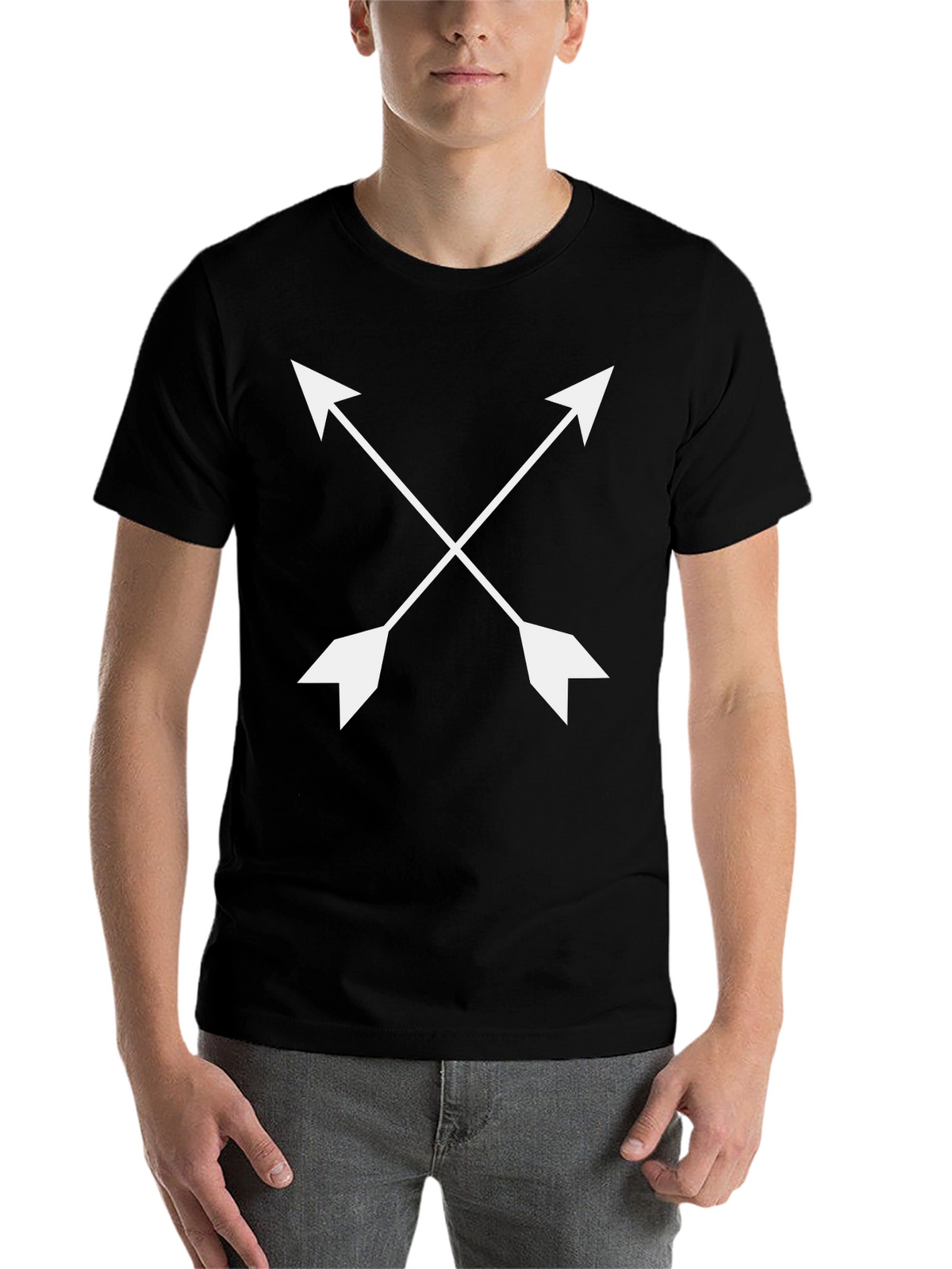 Crossed Arrows Graphic Tee - Black