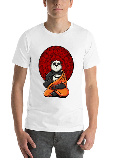 Zen Panda Mandala Graphic Tee - Meditating Comfort