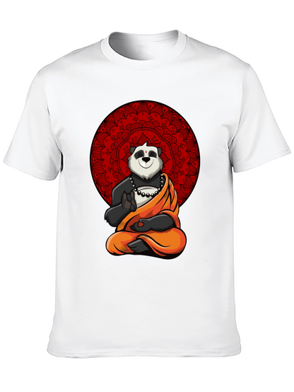 Zen Panda Mandala Graphic Tee - Meditating Comfort