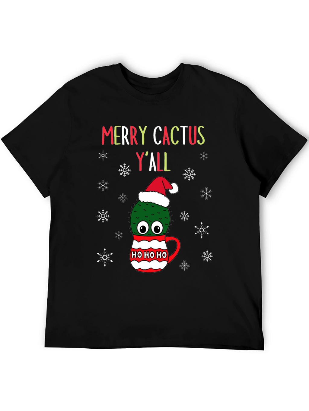 Merry Cactus Yall Christmas T-Shirt