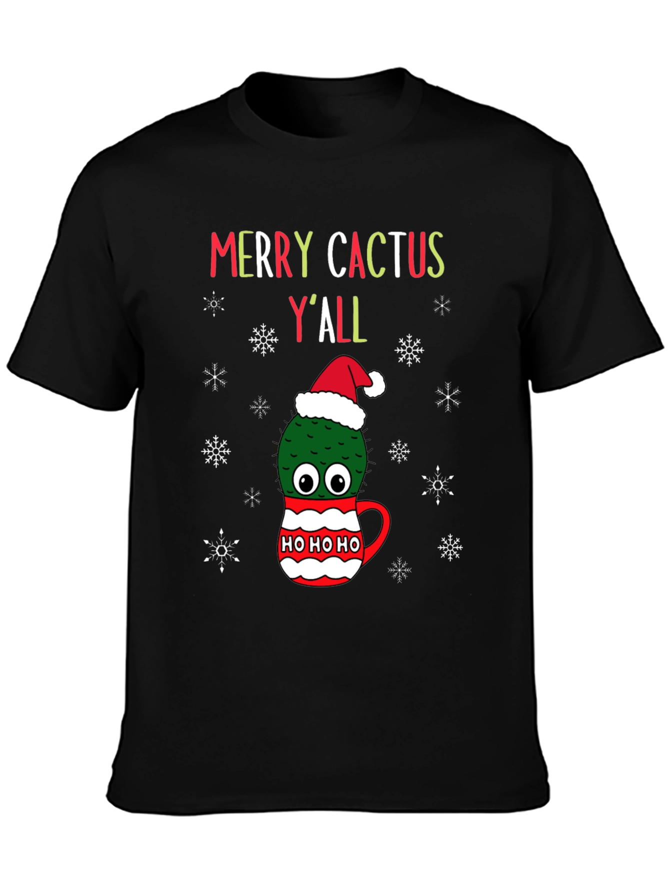 Merry Cactus Yall Christmas T-Shirt