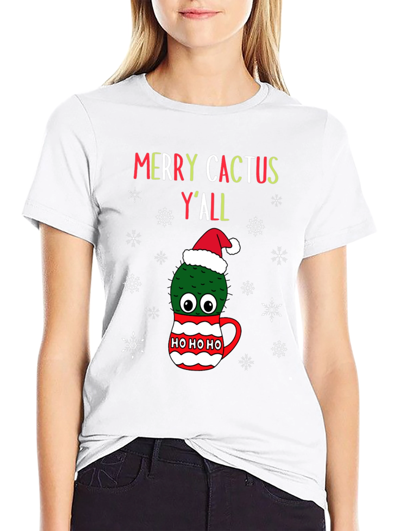 Merry Cactus Yall Christmas T-Shirt