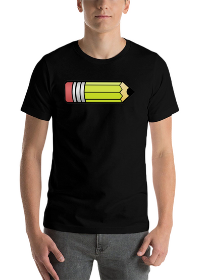 Pencil Graphic Black T-Shirt - Fun Artist Apparel