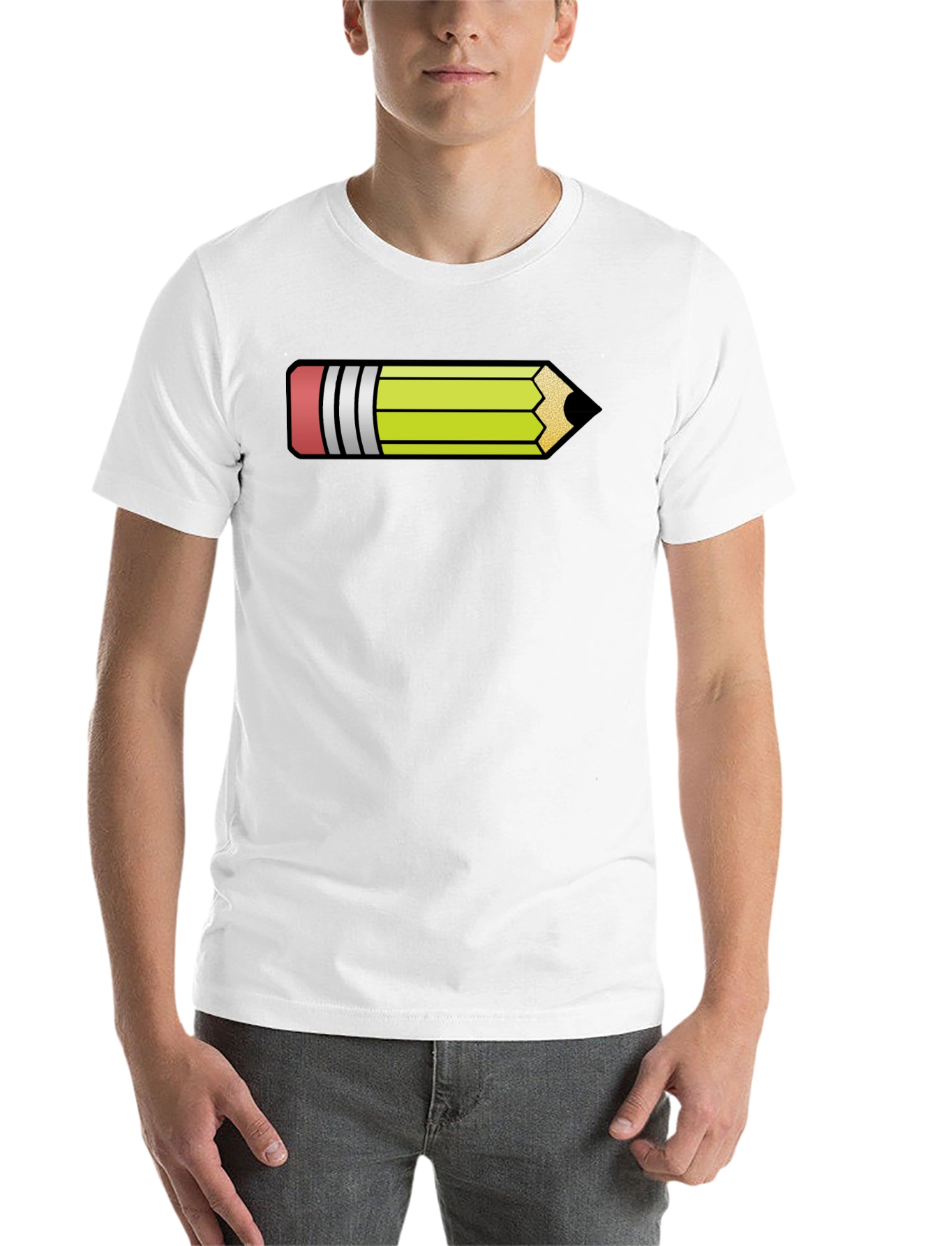 Pencil Graphic Black T-Shirt - Fun Artist Apparel