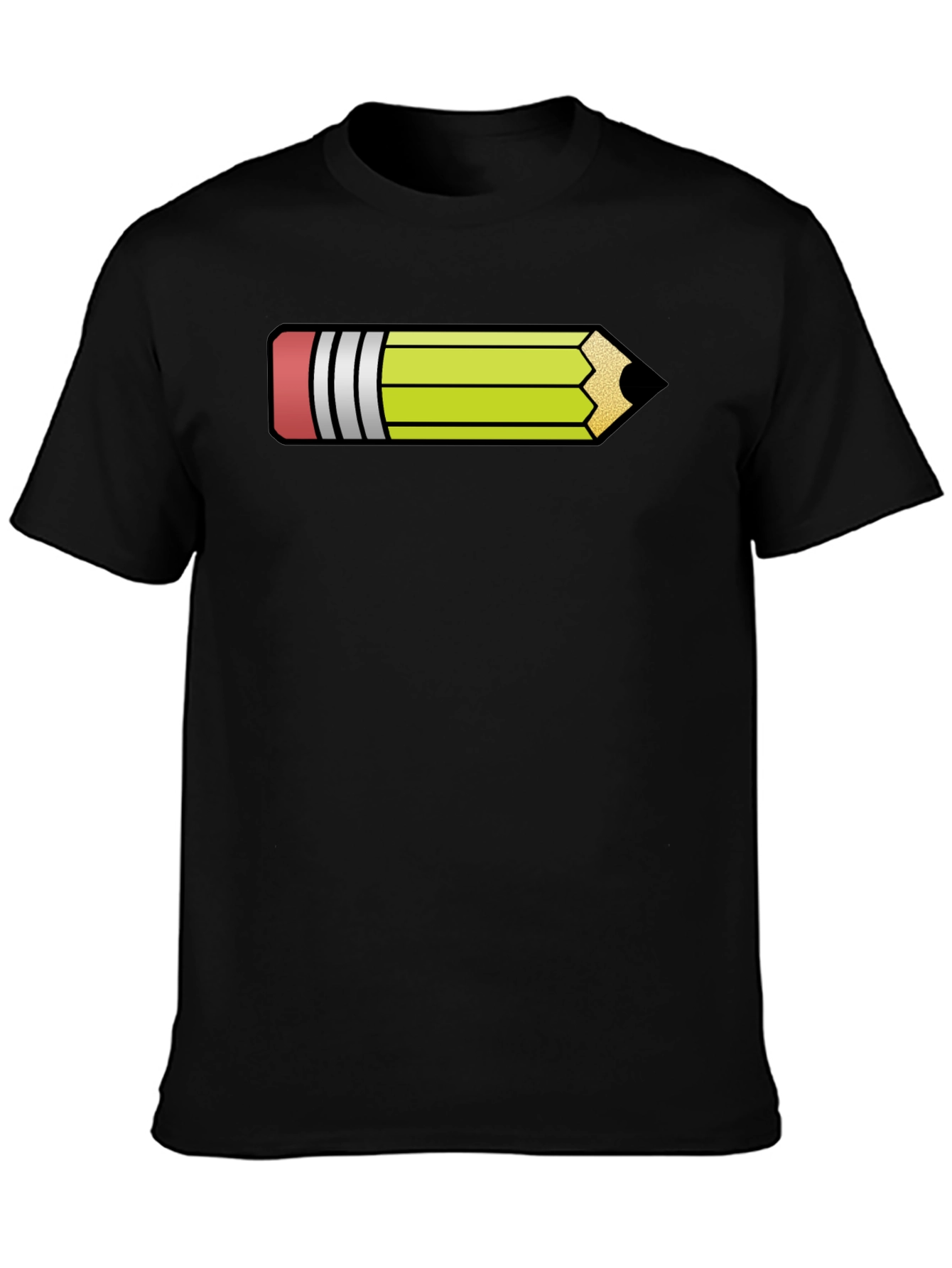 Pencil Graphic Black T-Shirt - Fun Artist Apparel