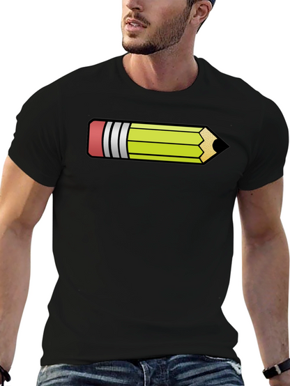 Pencil Graphic Black T-Shirt - Fun Artist Apparel