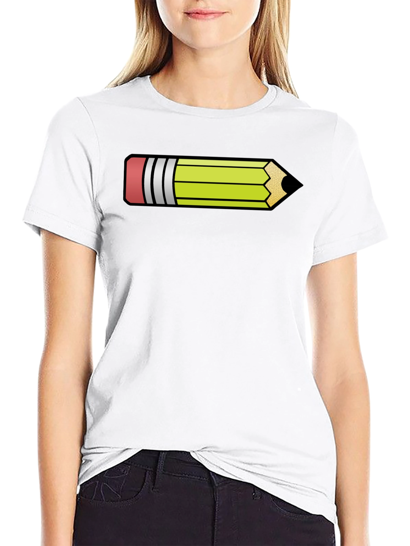 Pencil Graphic Black T-Shirt - Fun Artist Apparel
