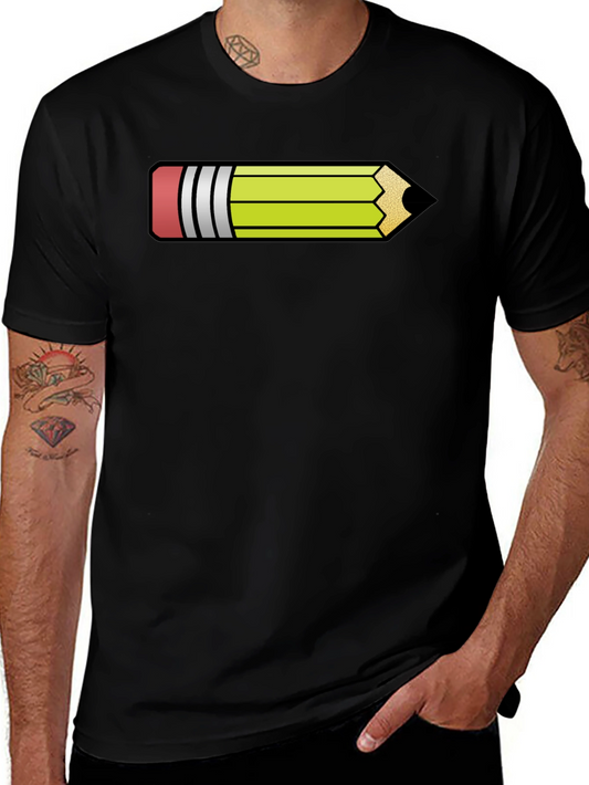 Pencil Graphic Black T-Shirt - Fun Artist Apparel