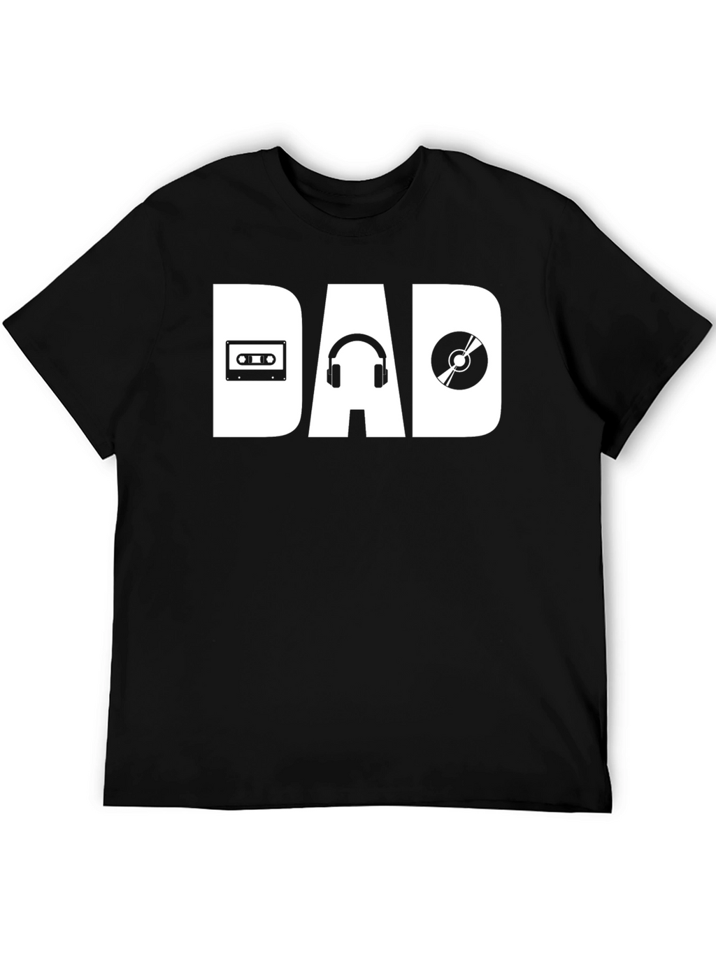 Music Dad T-Shirt - Cassette Headphones Vinyl