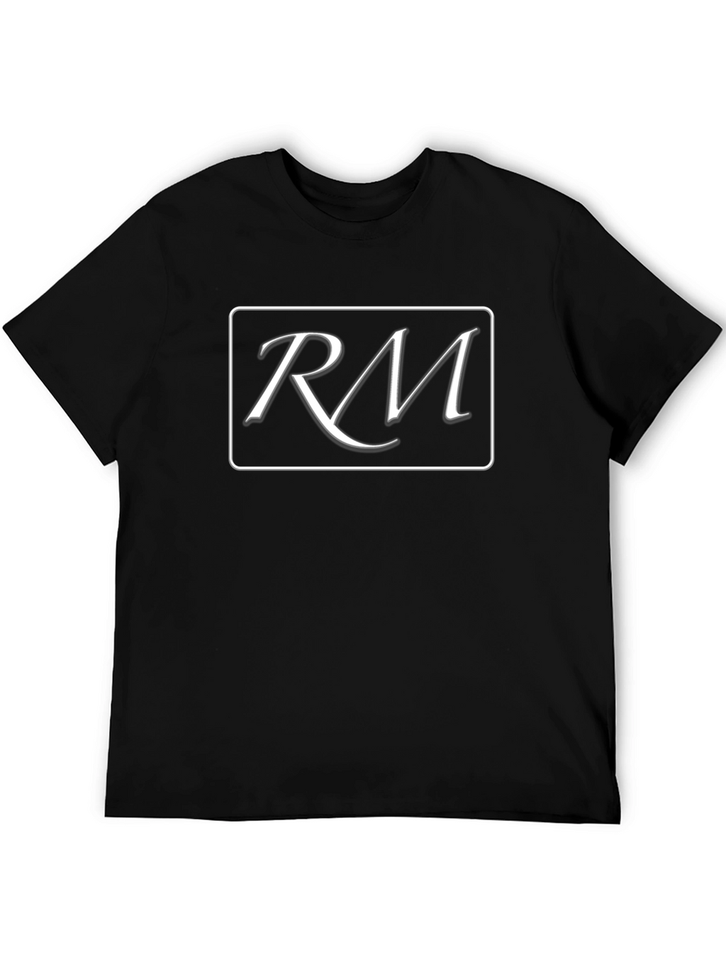 RM Initial Tee - Stylish Black Cotton T-Shirt