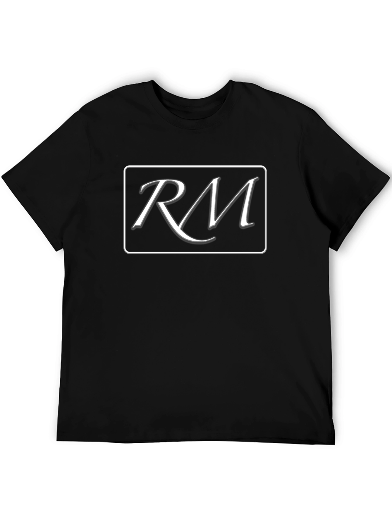 RM Initial Tee - Stylish Black Cotton T-Shirt