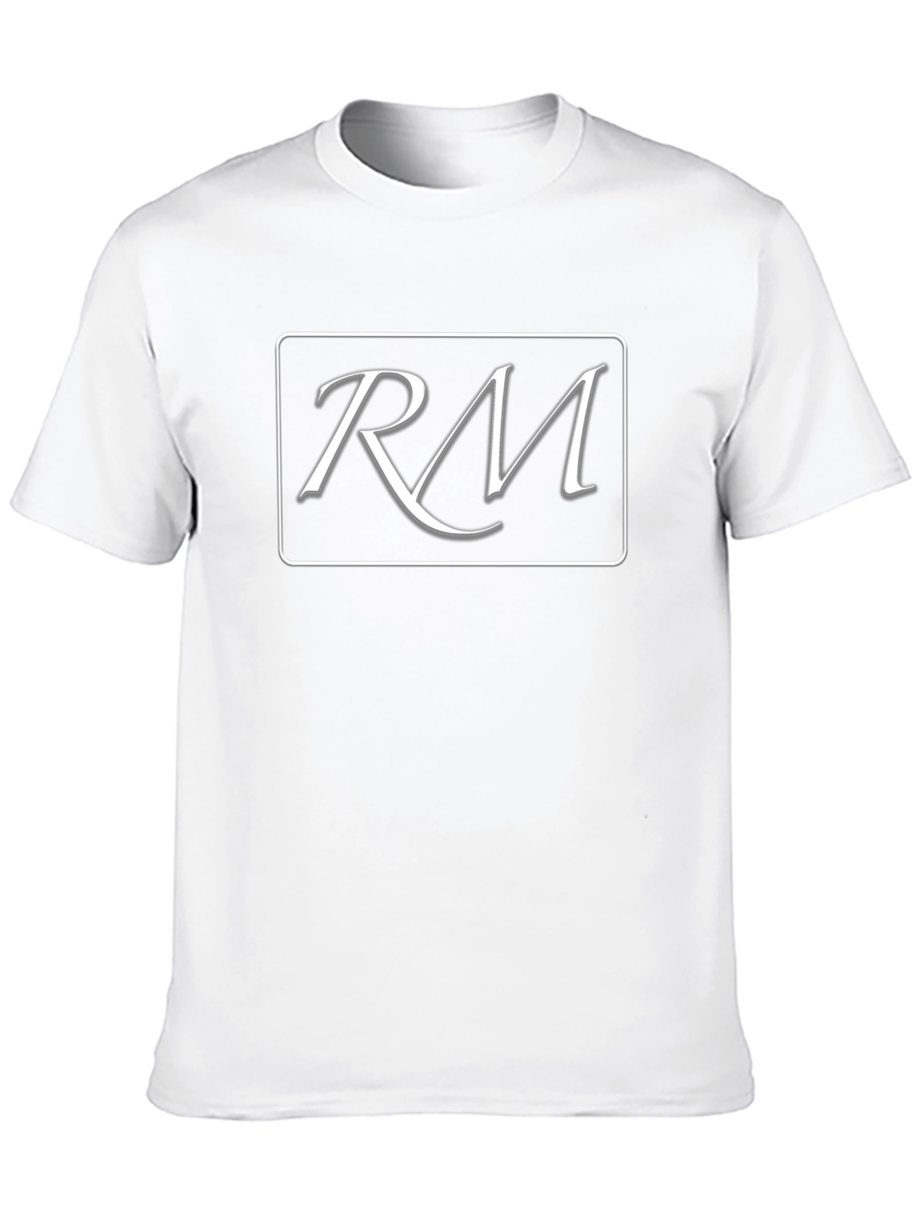 RM Initial Tee - Stylish Black Cotton T-Shirt