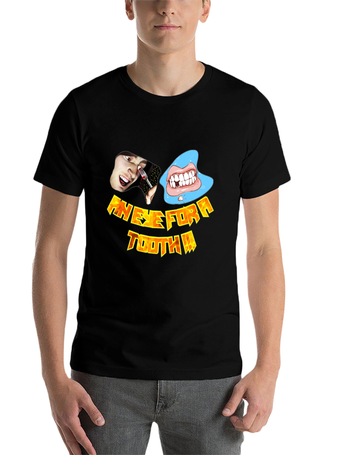 An Eye For A Tooth Graphic T-Shirt - Black