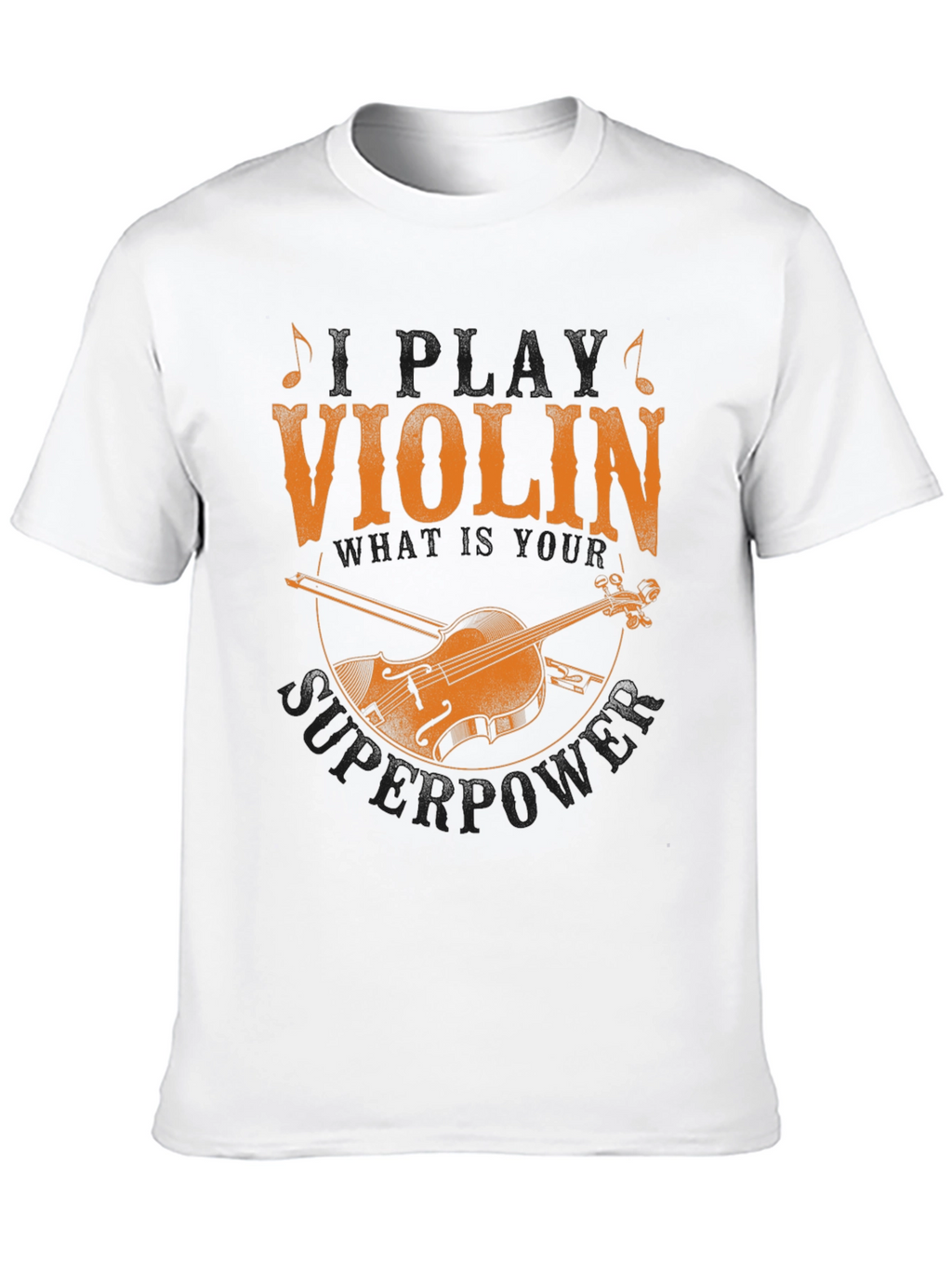 Violin Superpower Graphic Tee - Musicians Novelty T-Shirt