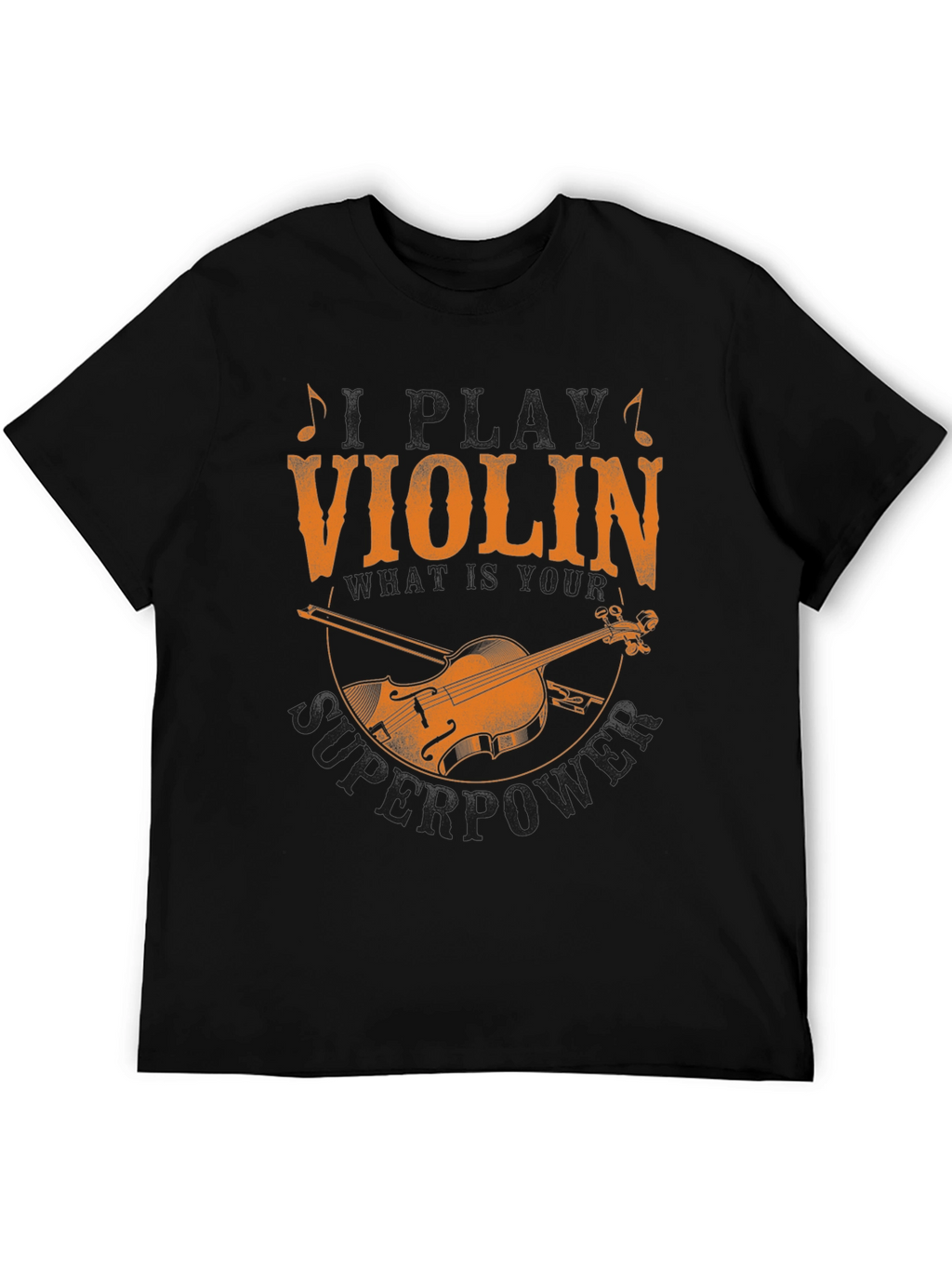 Violin Superpower Graphic Tee - Musicians Novelty T-Shirt
