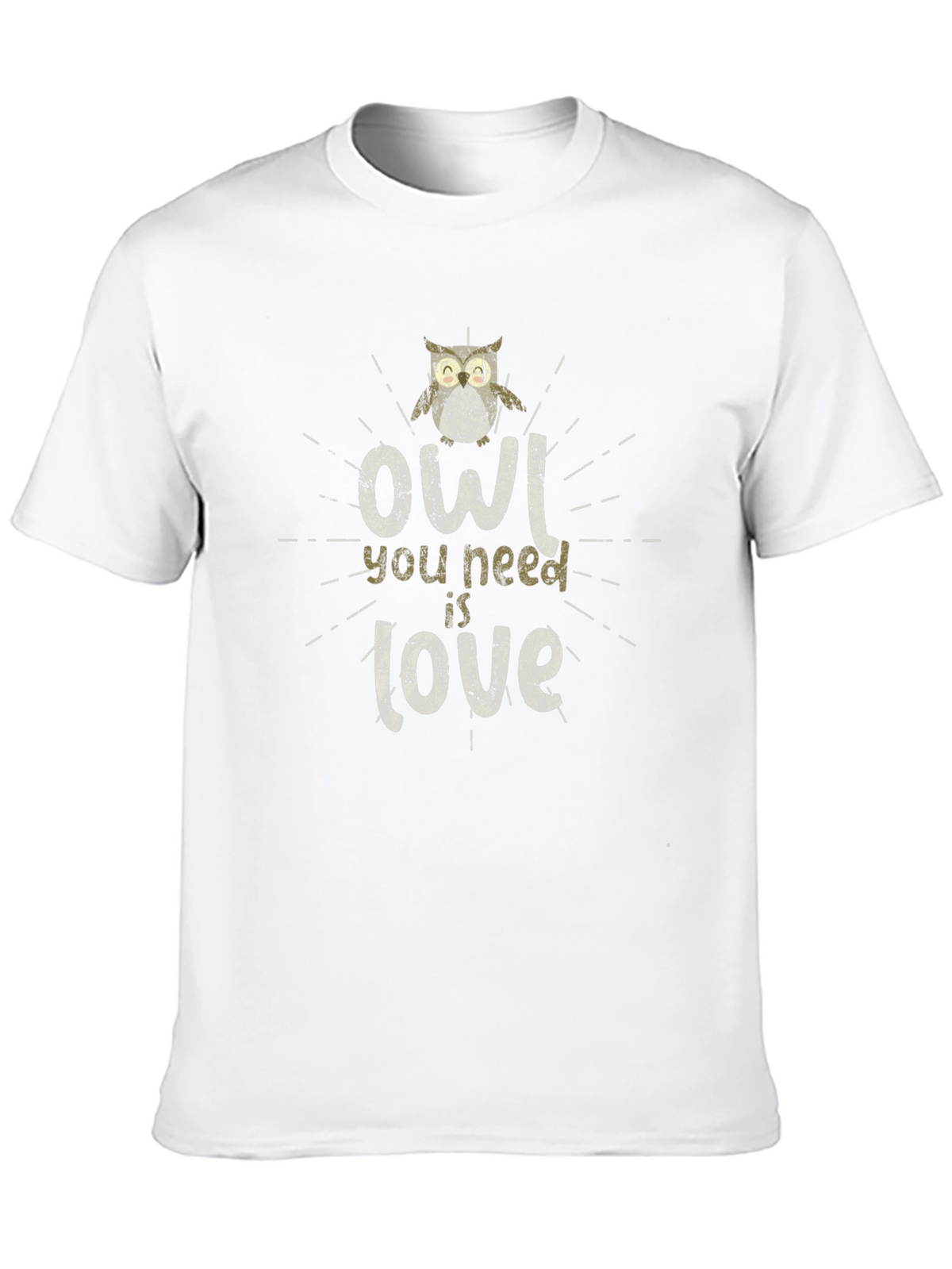 Owl You Need Is Love Graphic T-Shirt - Black