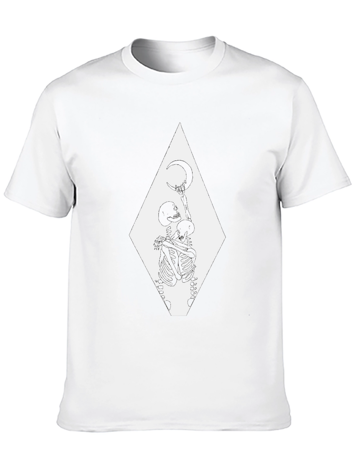 Skeleton Moon T-Shirt - Gothic Graphic Tee