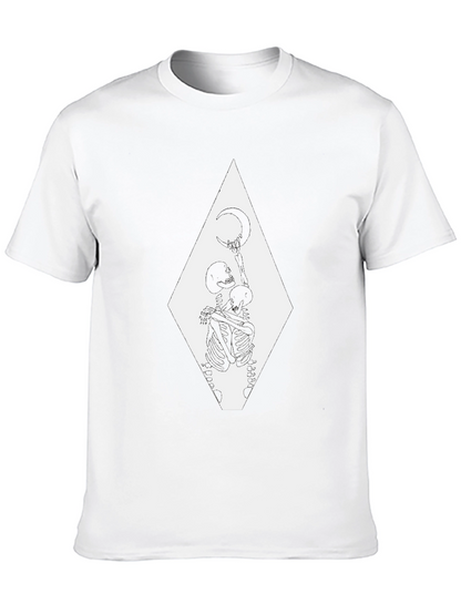 Skeleton Moon T-Shirt - Gothic Graphic Tee