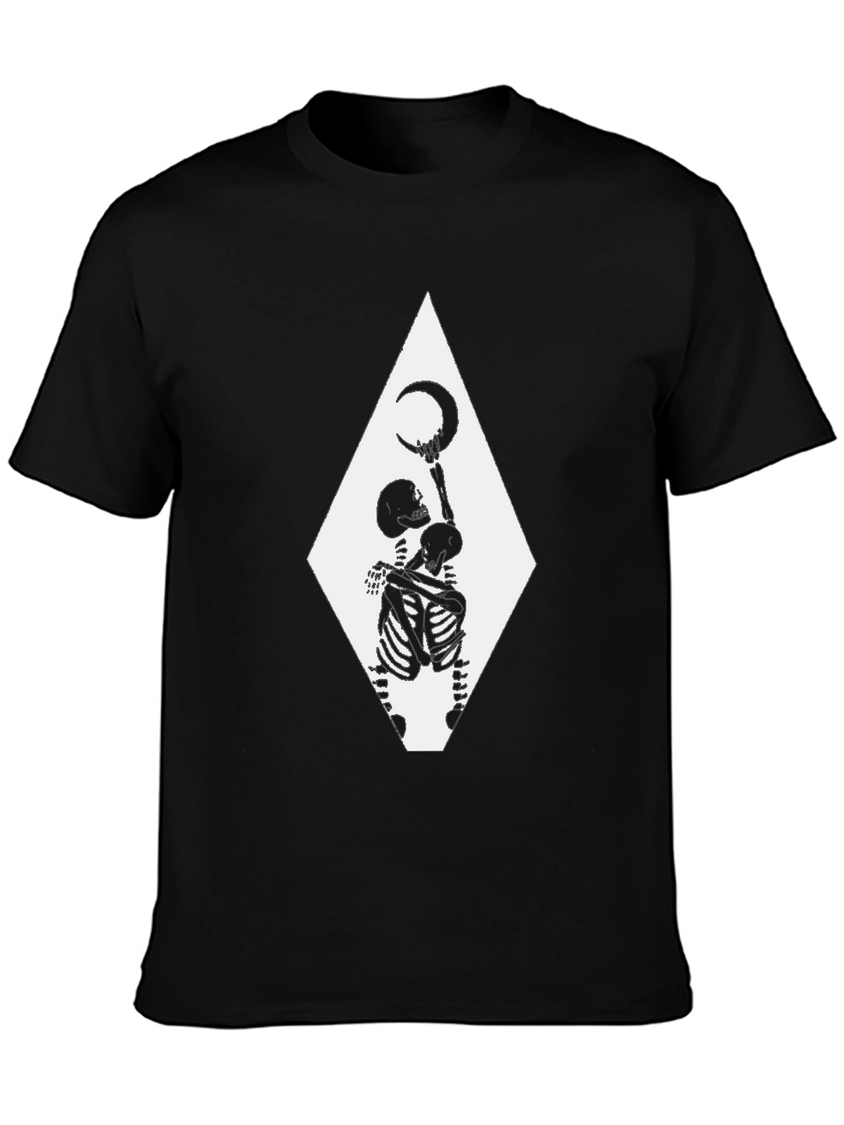 Skeleton Moon T-Shirt - Gothic Graphic Tee