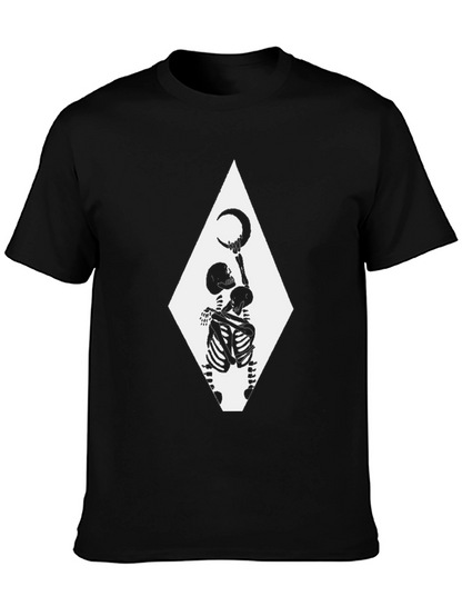 Skeleton Moon T-Shirt - Gothic Graphic Tee