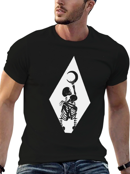Skeleton Moon T-Shirt - Gothic Graphic Tee