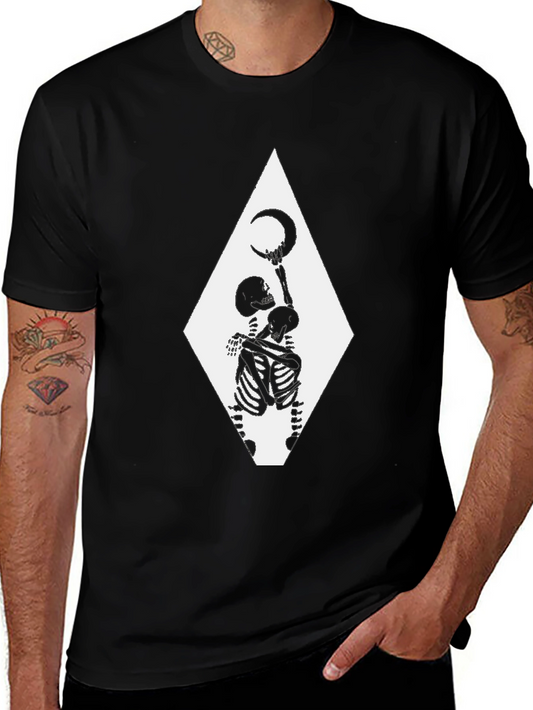 Skeleton Moon T-Shirt - Gothic Graphic Tee