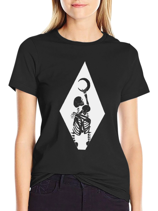 Skeleton Moon T-Shirt - Gothic Graphic Tee