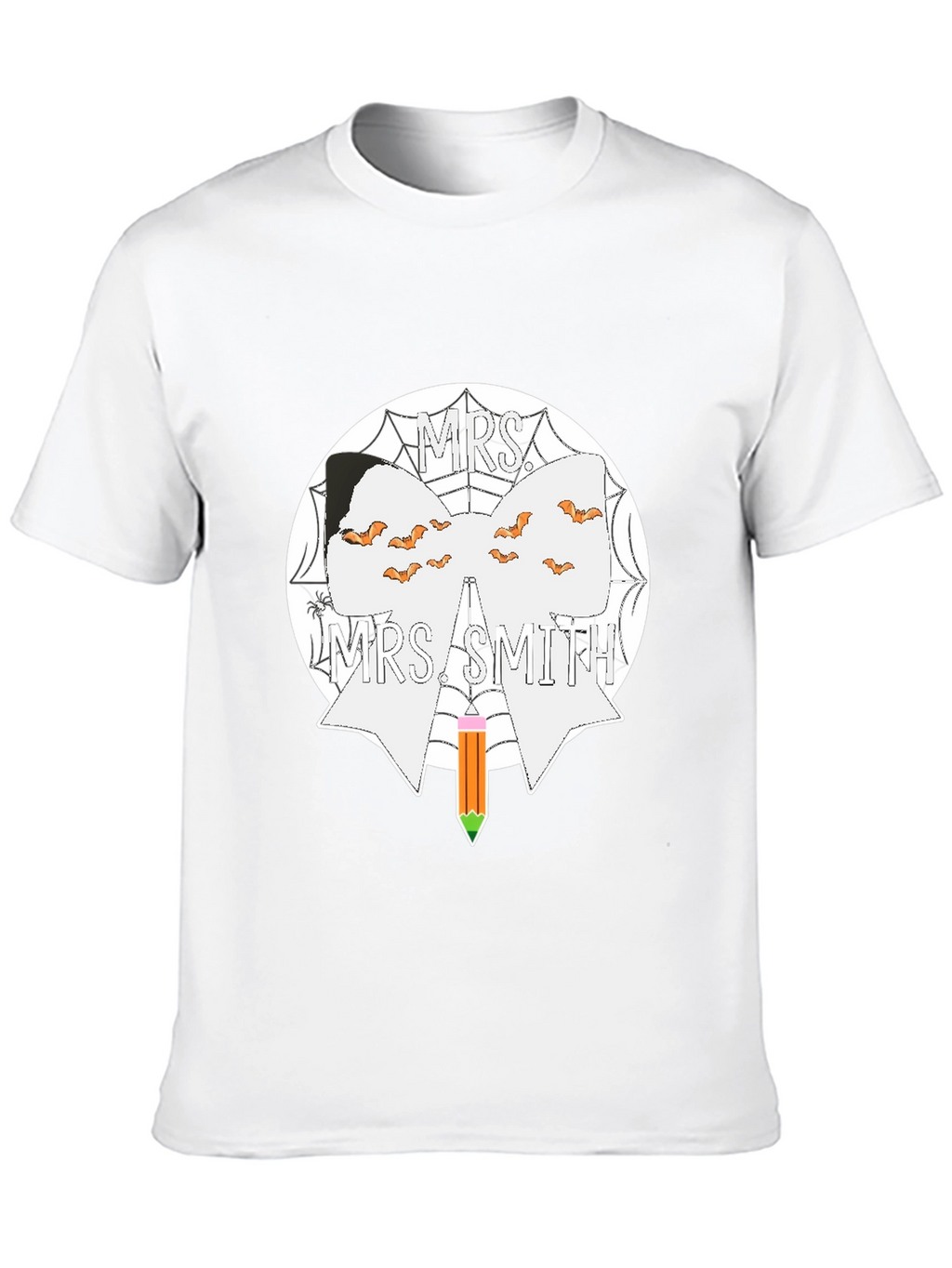 Mrs. Smith Halloween Teacher Bow T-Shirt