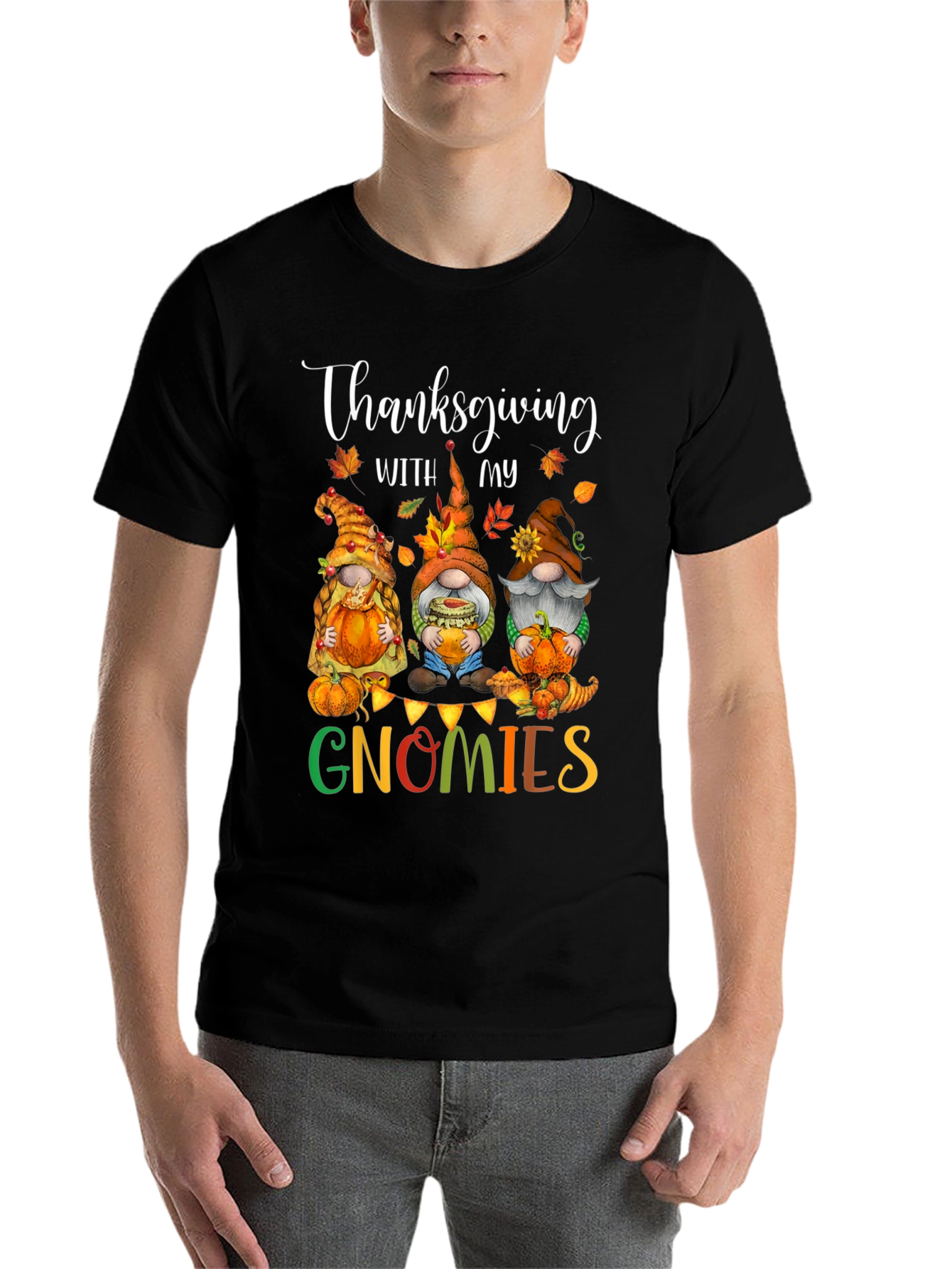 Thanksgiving Gnomies T-Shirt - Festive Holiday Tee