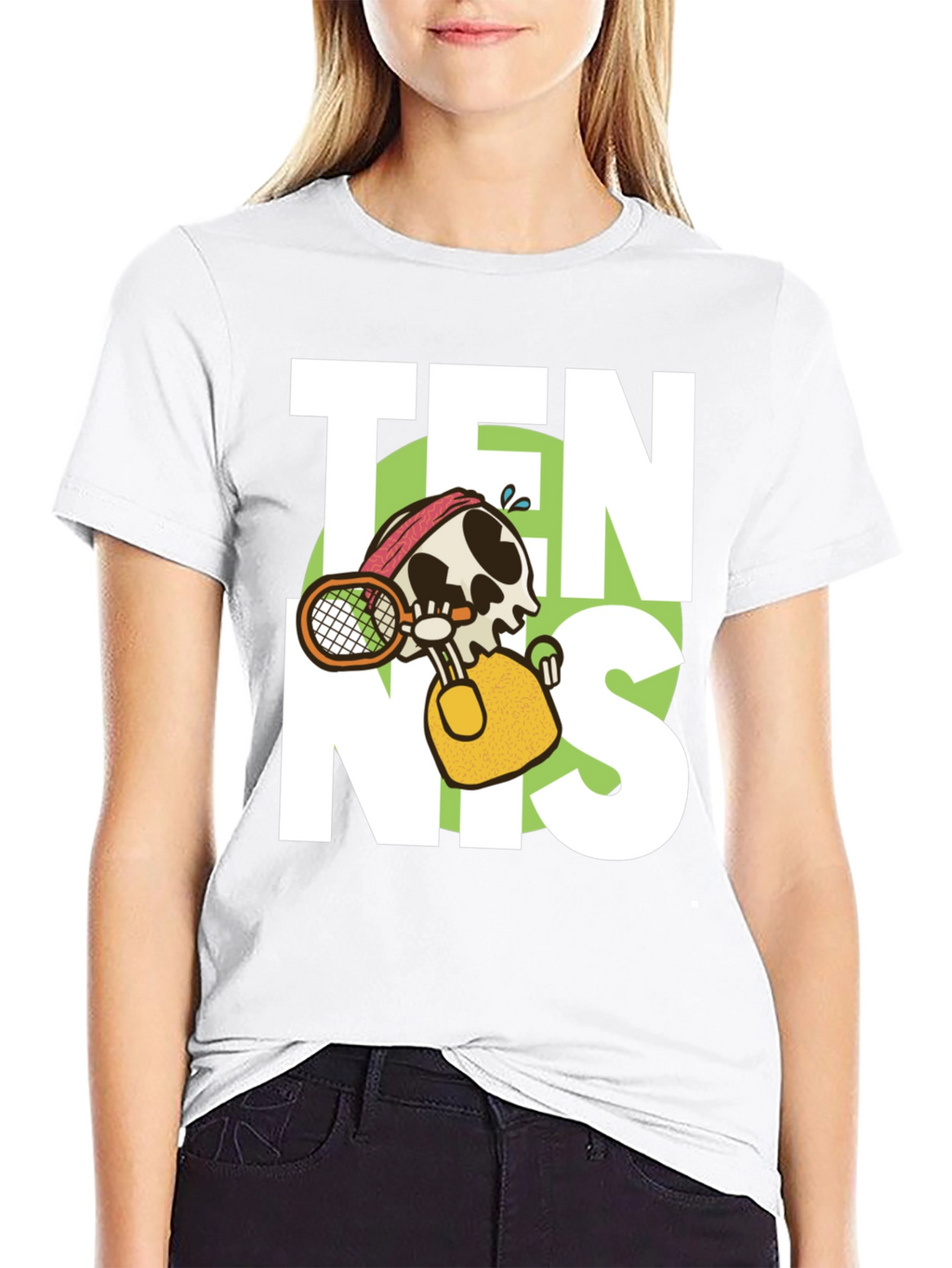 Tennis Skeleton Graphic T-Shirt