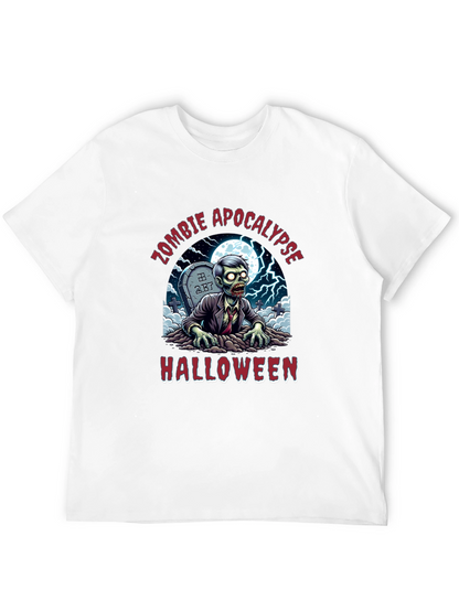 Zombie Apocalypse Halloween Graphic T-Shirt