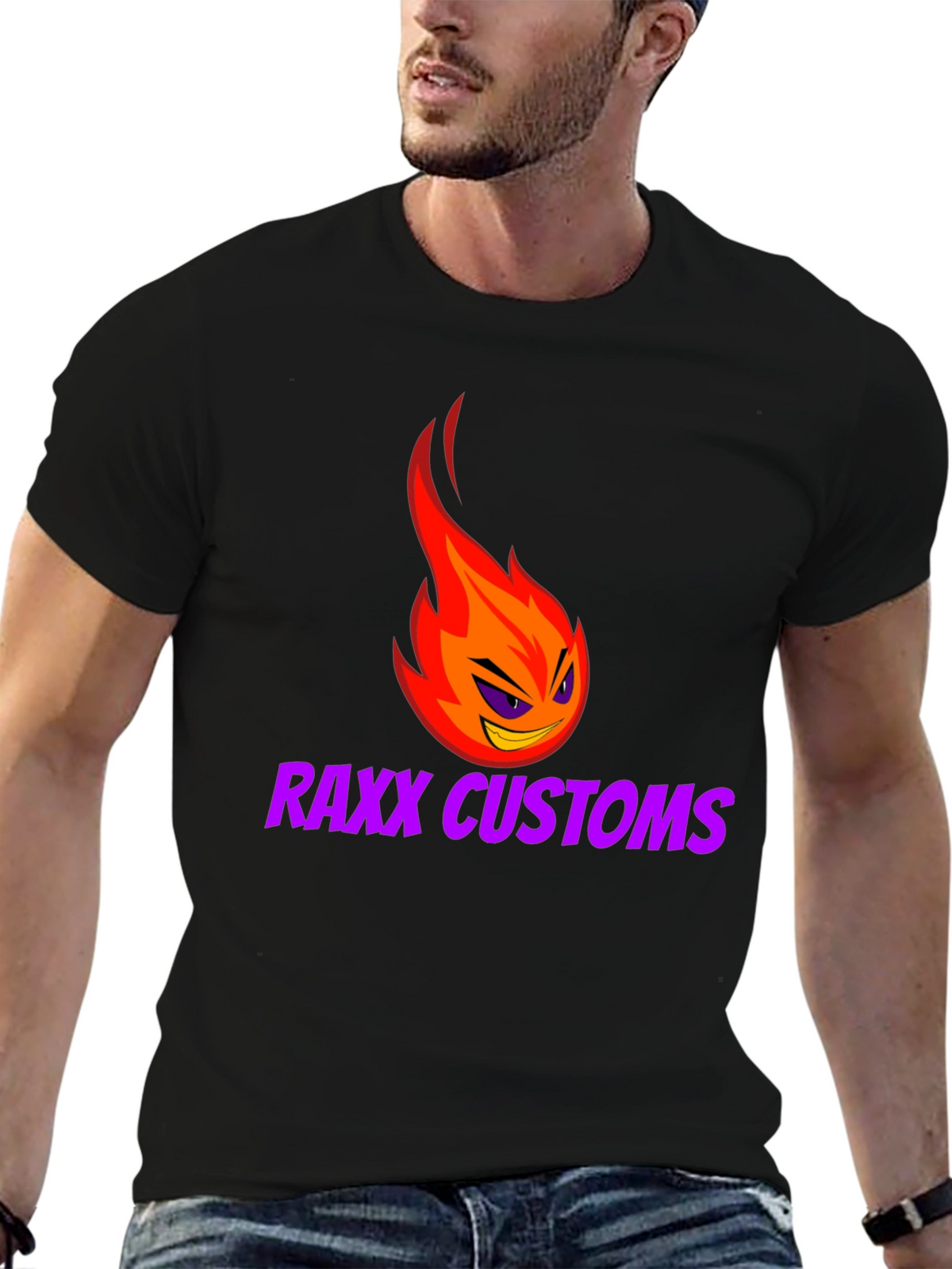 RAXX CUSTOMS Graphic Tee - Fiery Style